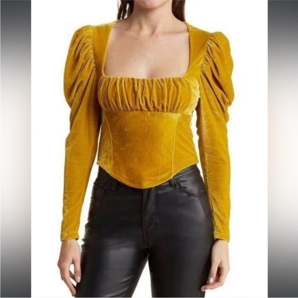 Free People Hold Me Puff Sleeve Top